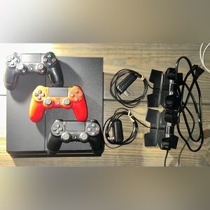 PS4 with Games and controllers